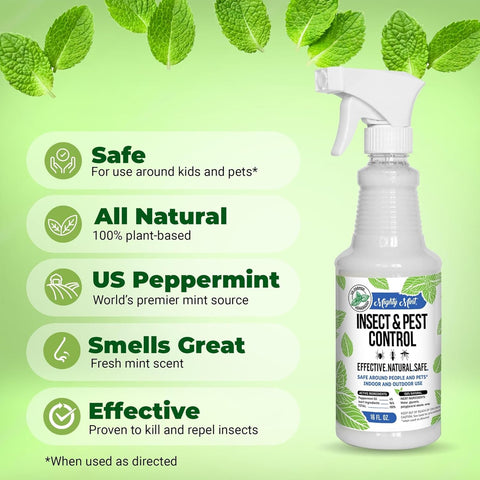 Mighty Mint Peppermint Oil Insect Repellent Spray, 16 oz, Pack of 2