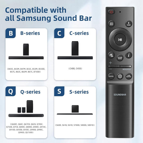 (2 Pack) Replacement for Samsung Soundbar Sound bar Remote Control