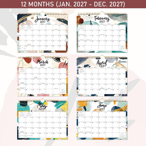 2027 Wall Calendar - 12 Months Wall Calendar 2027, Jan 2027 - Dec 2027