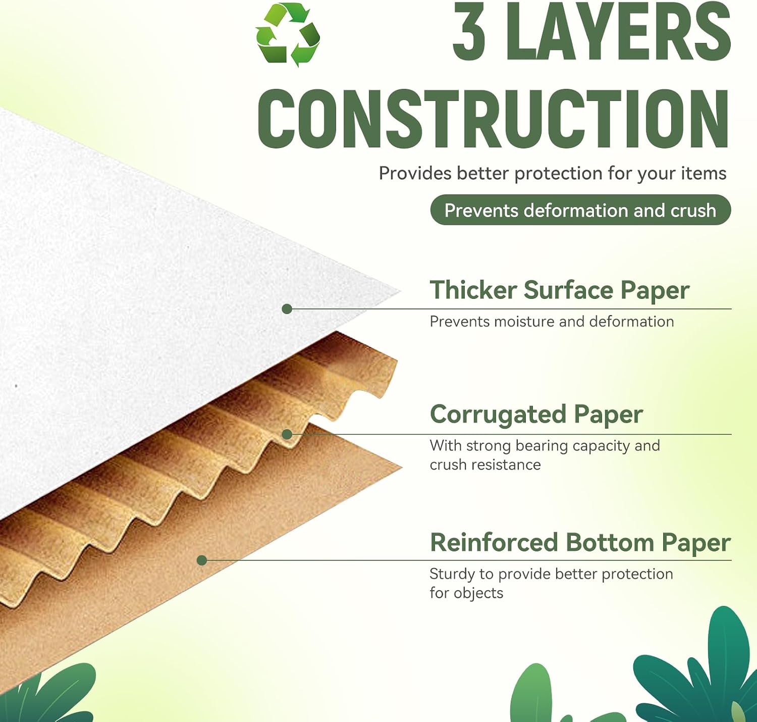 7"x5"x2" Shipping Boxes Set of 3, White Corrugated Cardboard Box Literature Mailer