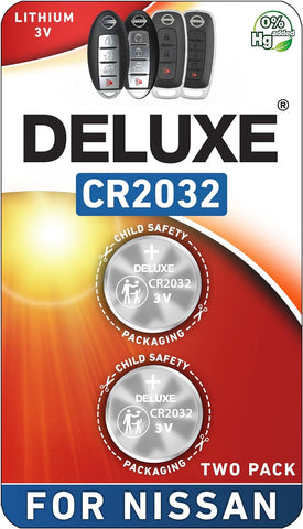 Key Fob Replacement Batteries for Nissan, Pack of 2