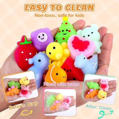 VISCOO 120 Pack Squishy Toys, Mochi Squishy Bulk, Kawaii Squishies for Kids