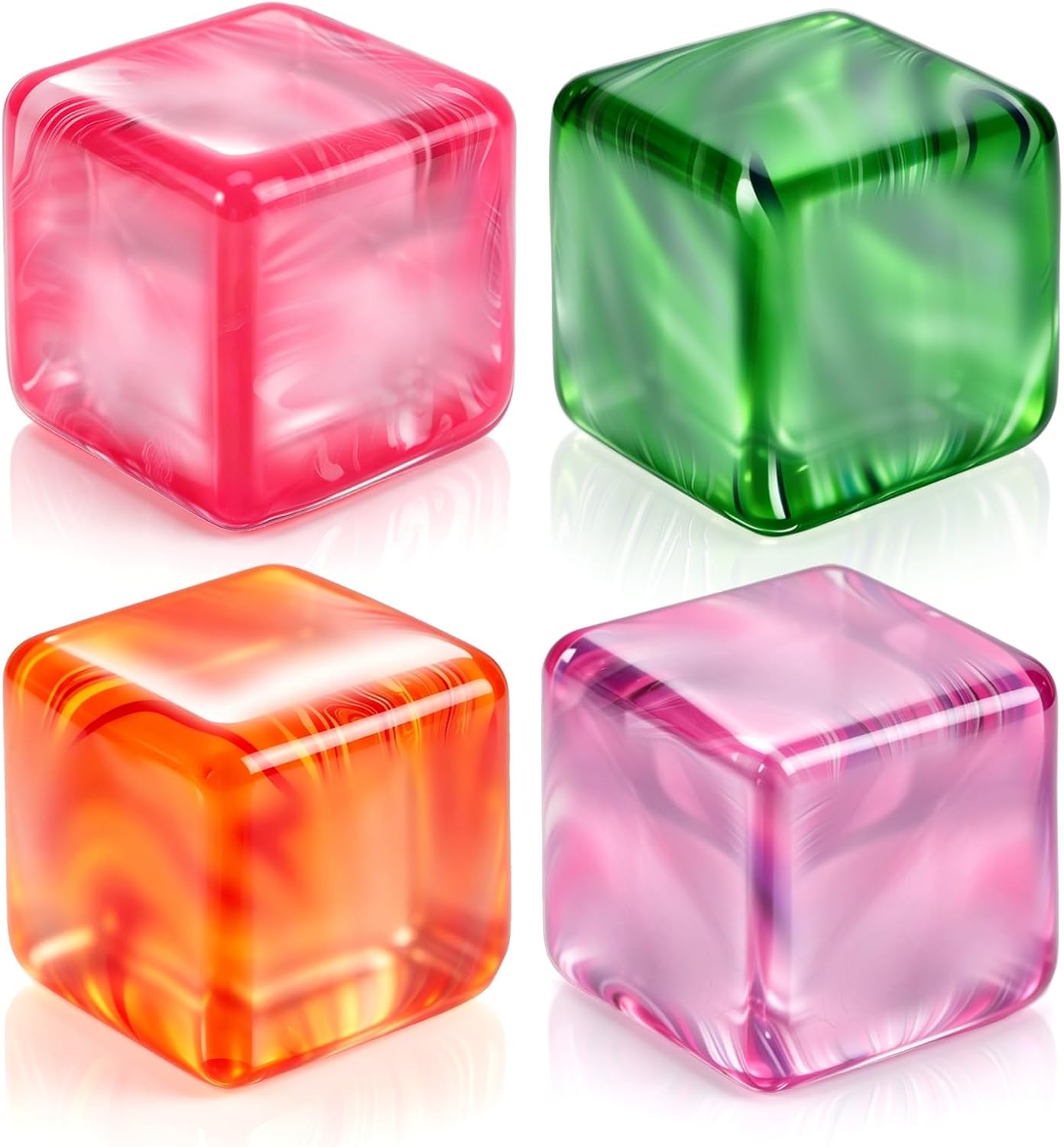 4pcs Mini Stress Cube Slow Rising Squishy Fidget Toys Stress Balls Adults