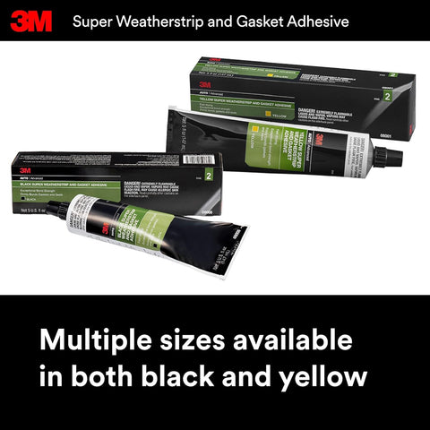 3M Black Weatherstrip Adhesive, 08011, 5 fl oz, 1 Per Pack