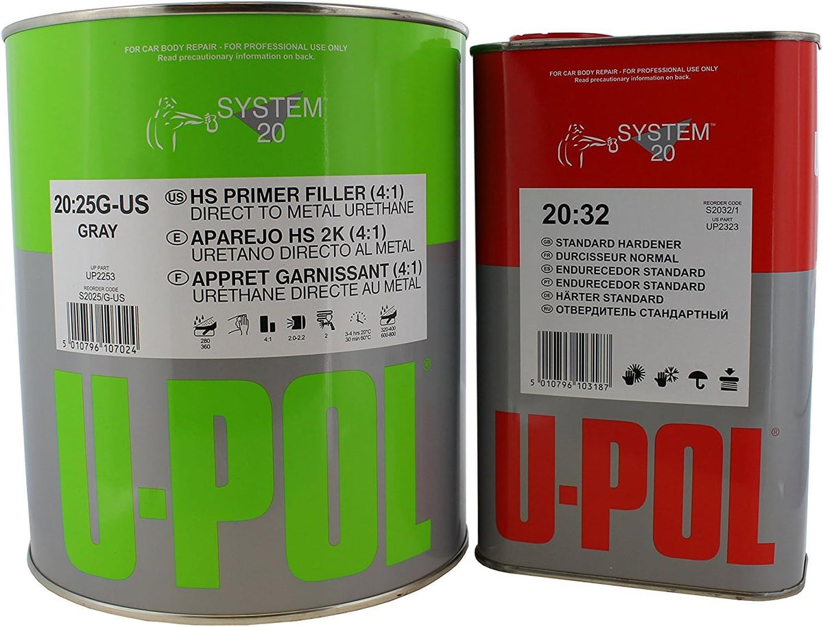 U-POL 1 Gallon (4.2 VOC) High Solids High Build Urethane Primer Kit with Standard (60 to 95 F) Temperature Hardener