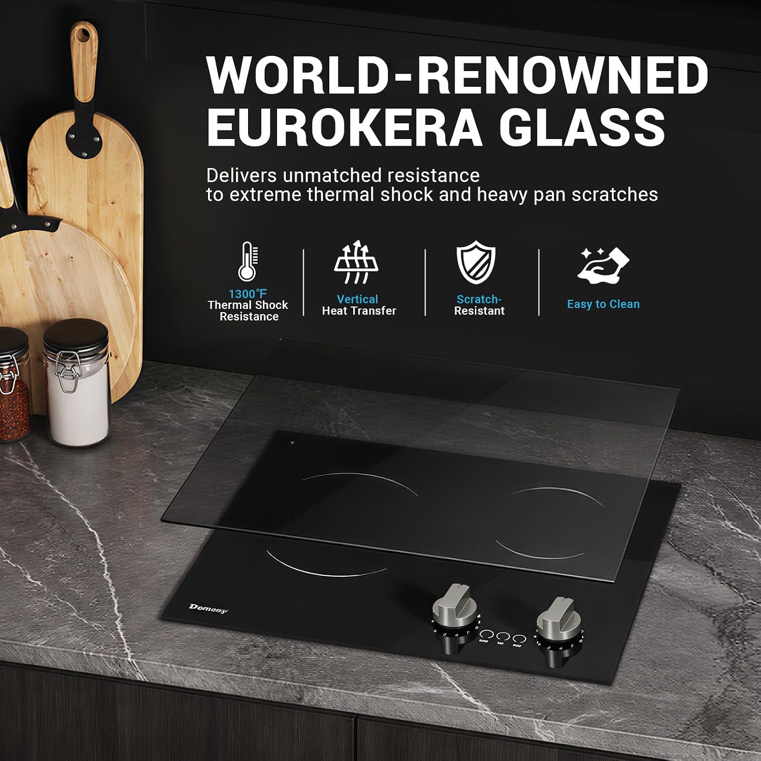 21” Electric Cooktop, 3700W Electric Stove Top for Rental Properties