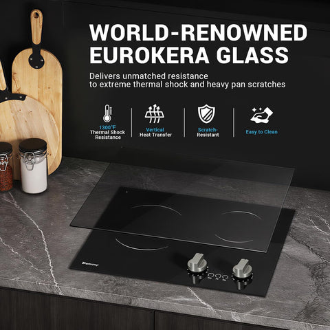 21” Electric Cooktop, 3700W Electric Stove Top for Rental Properties