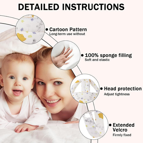 Baby Head Protector for Crawling Walking, Baby Helmet Adjustable No Bumps and Soft Cushion, Infant Safety Cap for Kid Learning to Walk