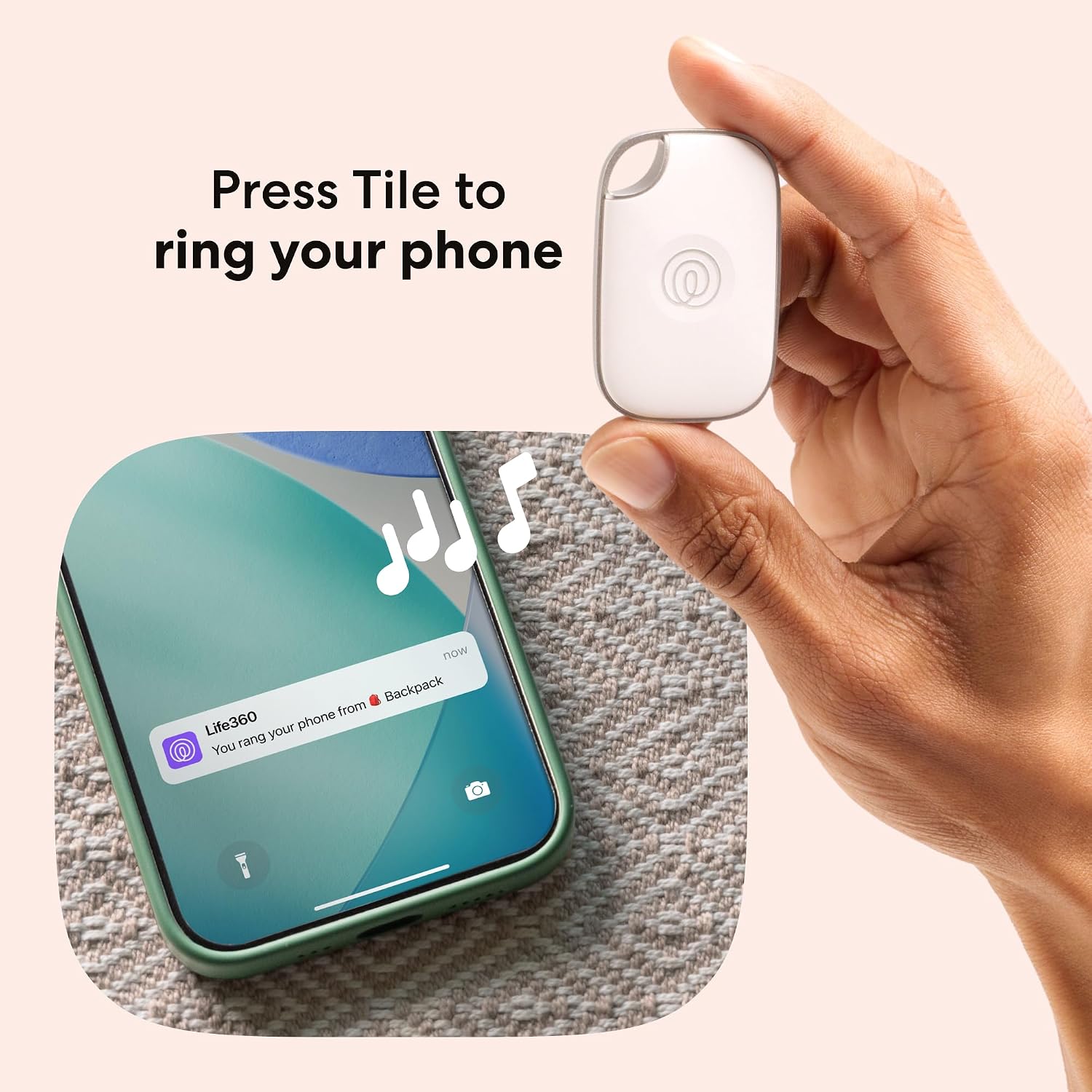 Life360 Tile Pro - Powerful Bluetooth Tracker, Key Finder and Item Locator for Keys, Bags and More. Both iOS and Android Compatible. Phone Finder. 1-Pack (Black)