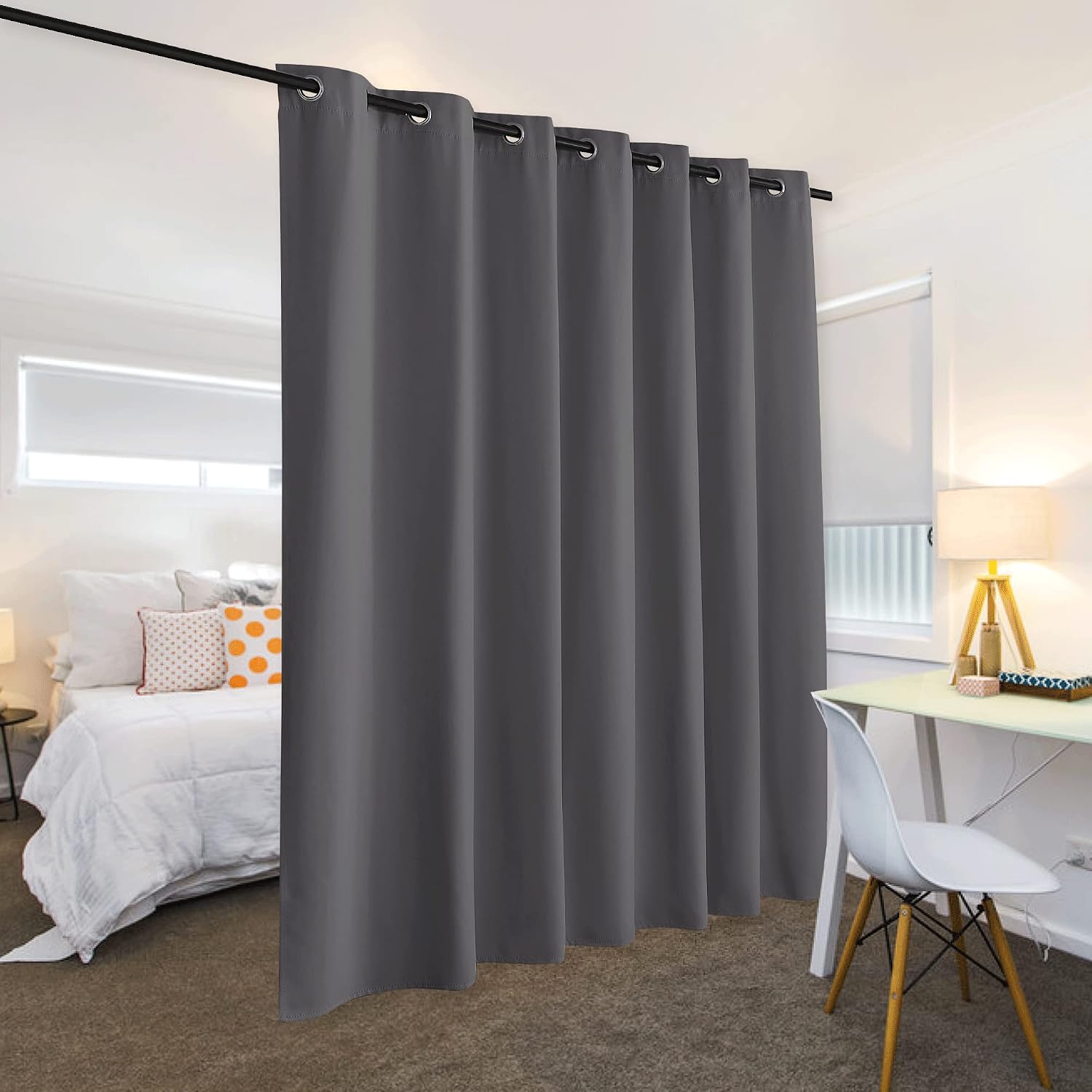 RYB HOME Portable Room Divider Curtain for Apartment Rental Studio Dorm
