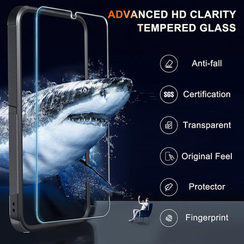 Case for Samsung Galaxy A37 5G Phone with Screen Protector,Black Matte