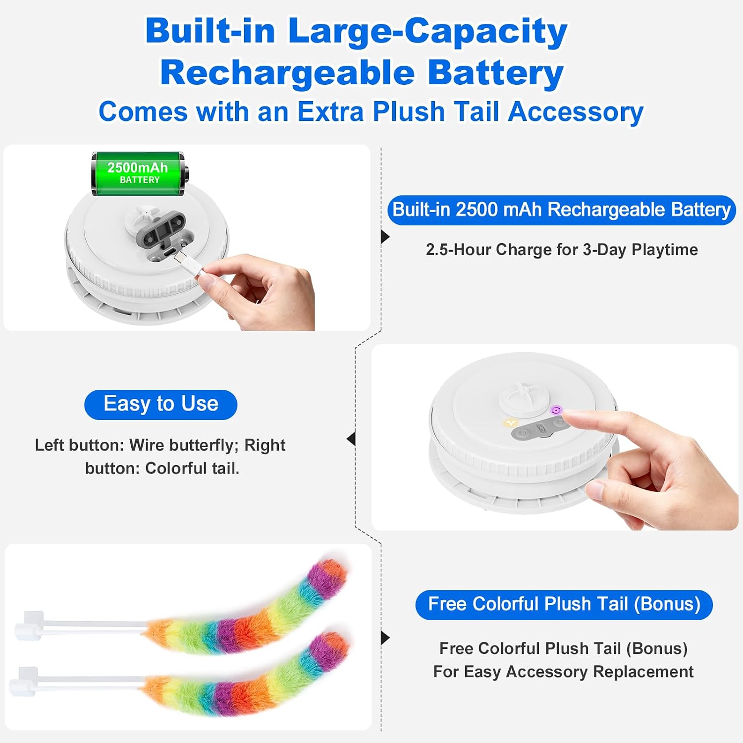 Interactive Cat Toys for Indoor Cats,Automatic Kitten Tunnel Toy