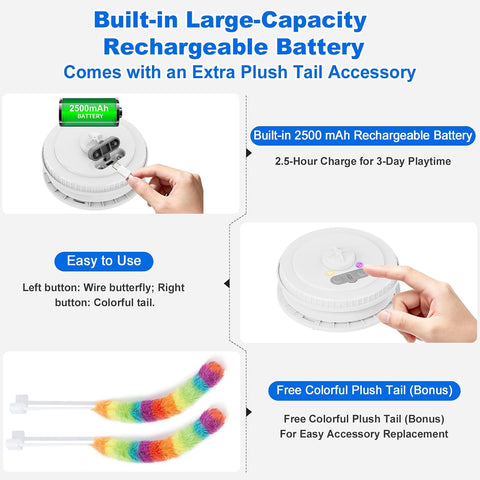 Interactive Cat Toys for Indoor Cats,Automatic Kitten Tunnel Toy