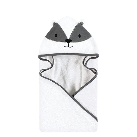 Hudson Baby Unisex Baby Cotton Poly Animal Face Hooded Towel, Rainbow, One Size
