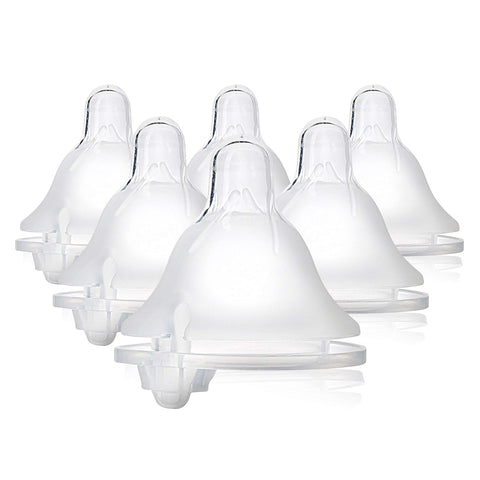 Evenflo Feeding Balance + Wide Neck BPA-Free Silicone Medium Flow Baby Bottle Nipple - 3 Months+, 6ct