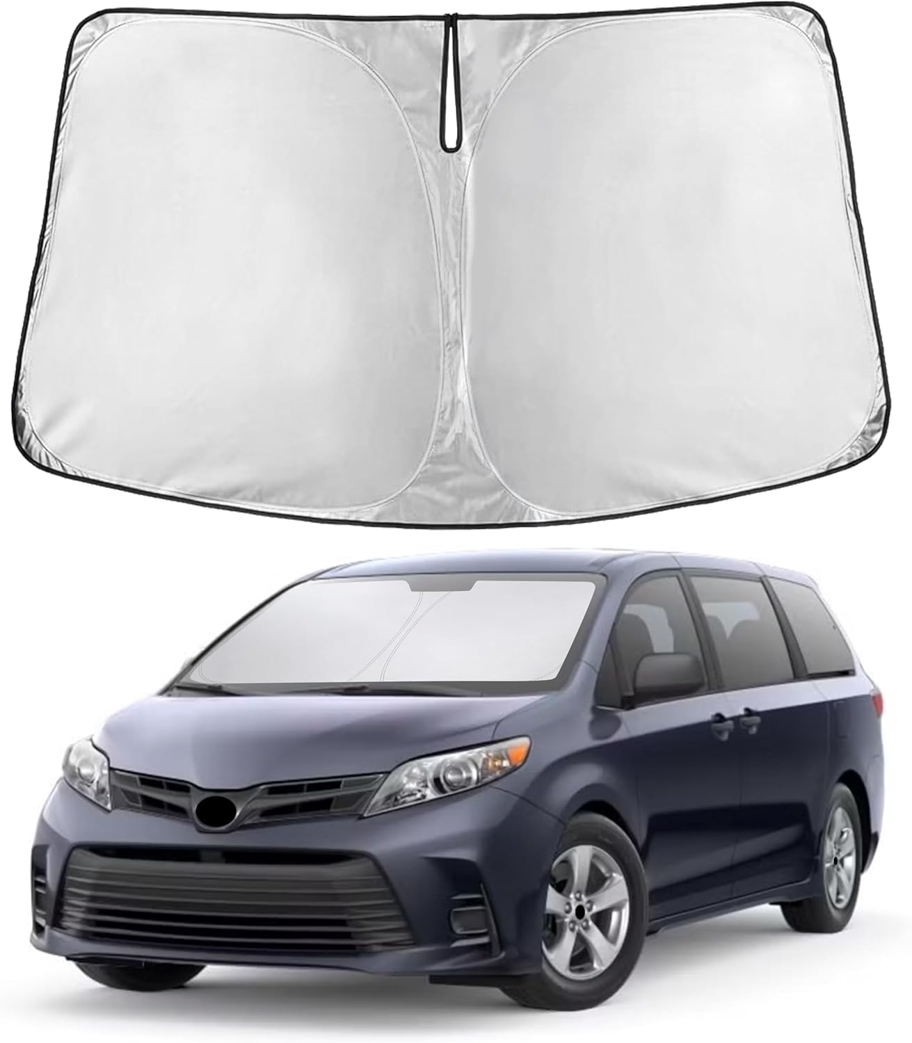 EcoNour Windshield Sunshade Compatible for Toyota Sienna 2011-2019 2020