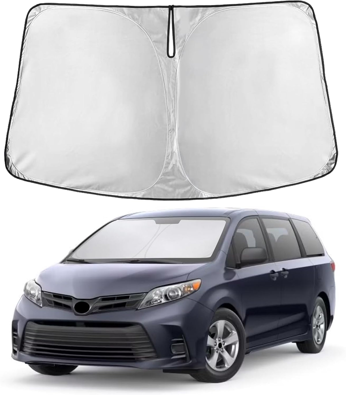 EcoNour Windshield Sunshade Compatible for Toyota Sienna 2011-2019 2020