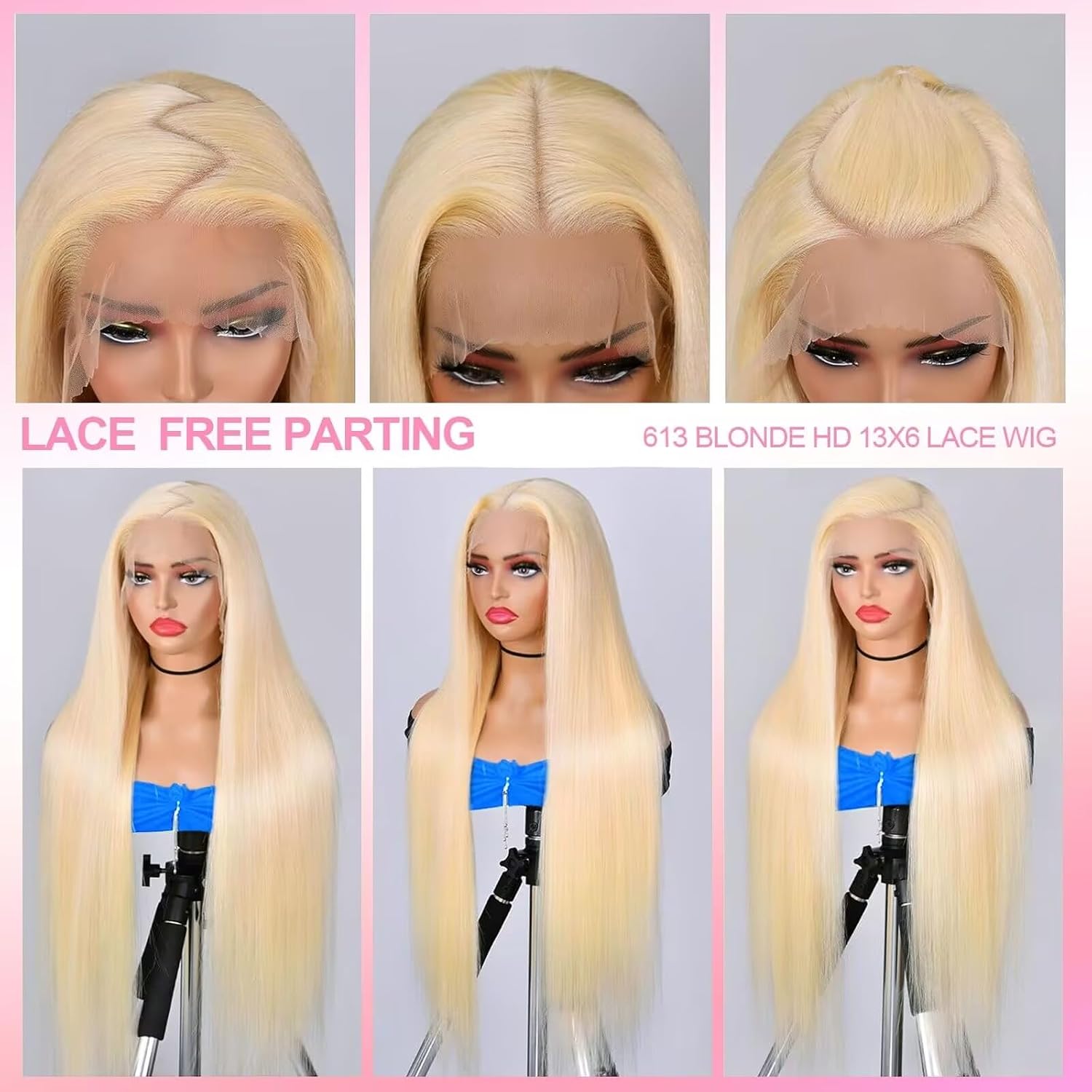 30 Inch 613 13x6 Lace Front Wig Human Hair Blonde Wig Human Hair