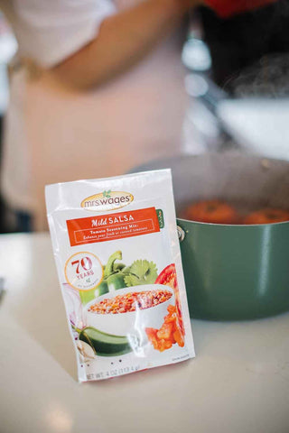 Mrs. Wages Mild Salsa Canning Mix, Mild Spice Flavoring, 12, 4 oz Packets