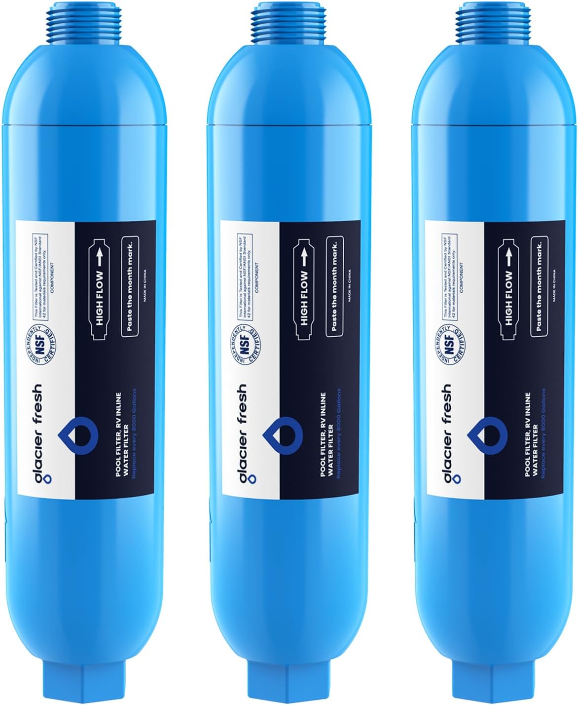 GLACIER FRESH Garden Hose Filter Pre-Filter for Pool & Spa 3-Pack