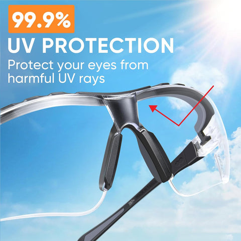 TICONN Anti-Fog Safety Glasses for Men & Women, ANSI Z87.1 Eye Goggles