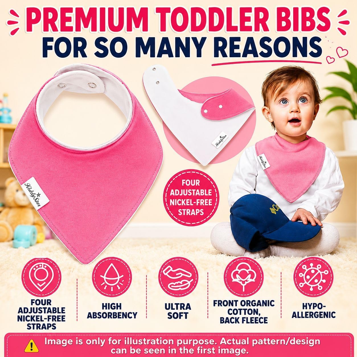 KiddyStar Drool Bibs for Babies