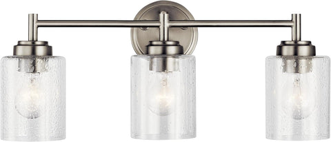 Kichler Winslow 3-Light Bathroom Vanity Light, Brushed Nickel