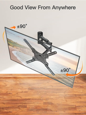 ELIVED Full Motion TV Wall Mount for 26-60" TVs, Max VESA 400x400, 77 lbs.