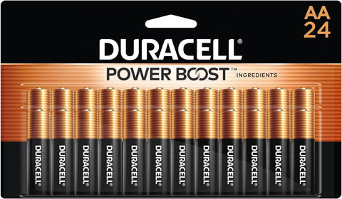 Duracell Coppertop AA Batteries, 24 Count, 12-Year Shelf Life, Long-lasting