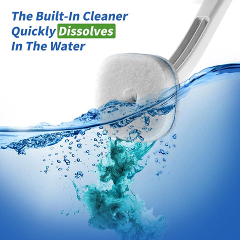 oshang Disposable Toilet Brush 2 Pack- Toilet Bowl Cleaner, Toilet Cleaning Supplies, Toilet Brush with Holder, 28 Refills for Deep Cleaning and Hygienic Bathroom Maintenance