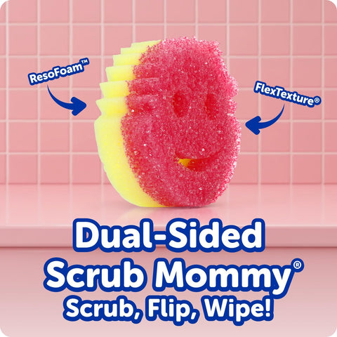 Scrub Mommy Kitchen Sponges - Dual-Sided Dish Sponges for Scrubbing - Non-Scratch Cleaning Sponges for Washing Dishes, Bathroom & Multi-Surface Cleaning - Online Exclusive (3 Count)