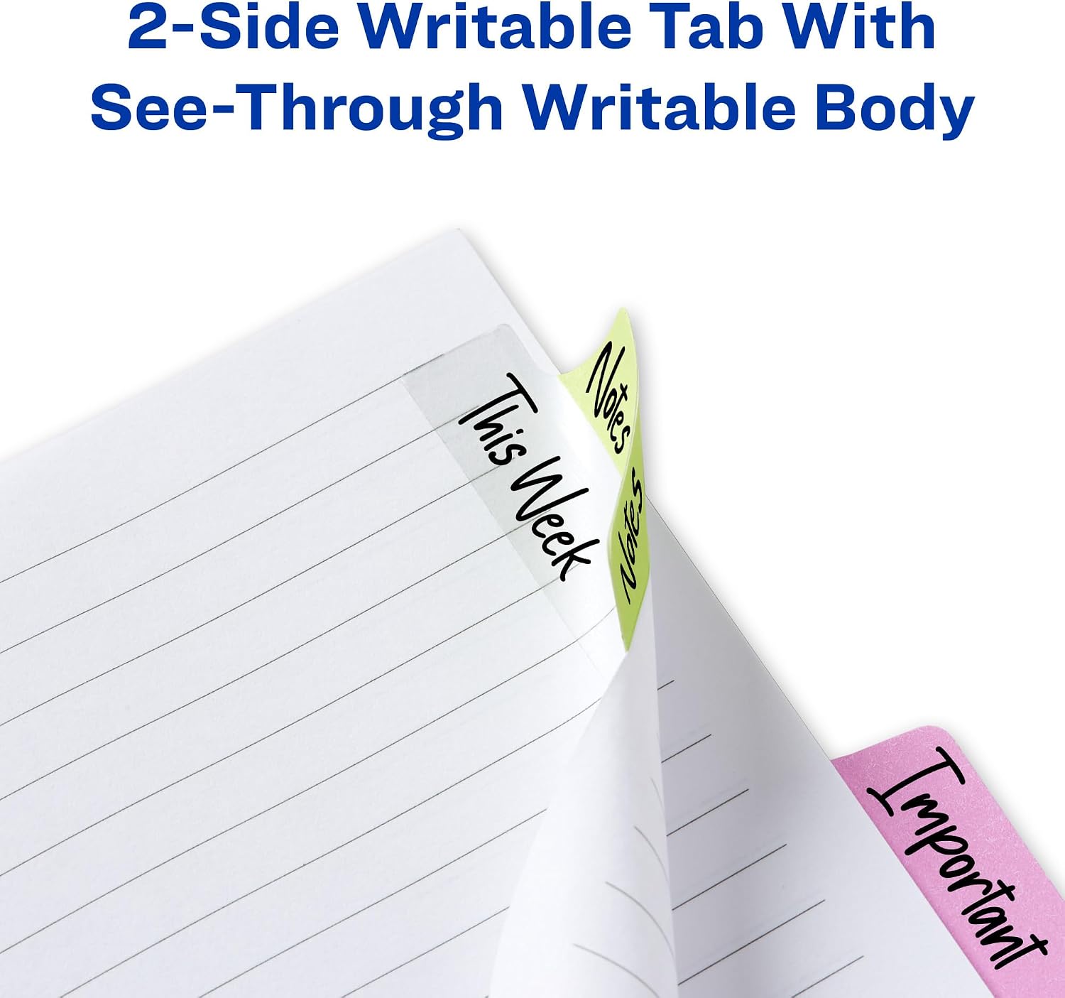 Avery® Margin Ultra Tabs®, 2.5" x 1" Repositionable, 24 Pastel Tabs