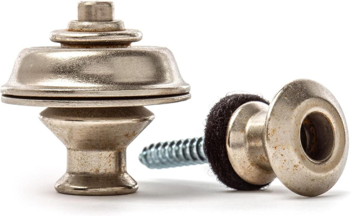 Jim Dunlop Straplok® Strap Retainers Dual Design - Vintage Nickel