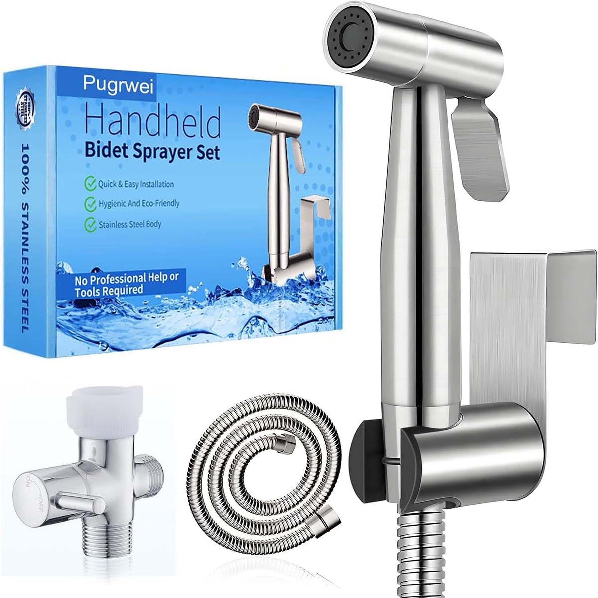 Handheld Bidet Sprayer-Bidet Attachment for Toilet, Premium Stainless Steel