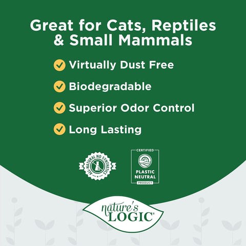NATURE'S LOGIC Pine Pellet Cat Litter - 100% Natural - Unscented, 12 lb