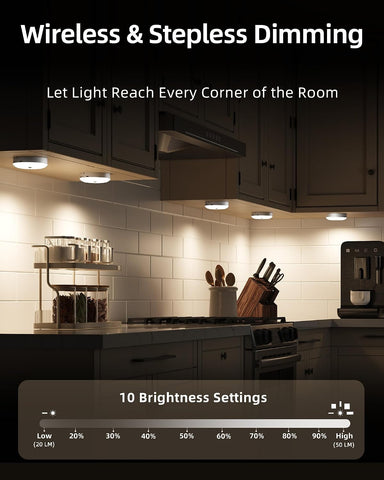 EZVALO Under Cabinet Lighting with Charging Station, 1000mAh Rechargeable Puck Lights with Remote, 3 Color Temps & 12 RGB Closet Lights, Dimmable Motion Sensor Lights for Shelf, Kitchen (3 Packs)