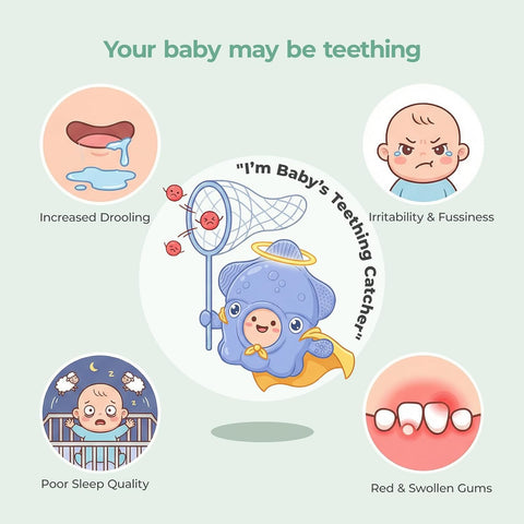 Momcozy Teething Toys, Food Grade Silicone Baby Teether，Teething Mitten
