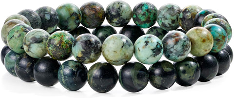 Bivei Natural Crystals Gemstone Healing Stretchy Round Beaded Bracelet