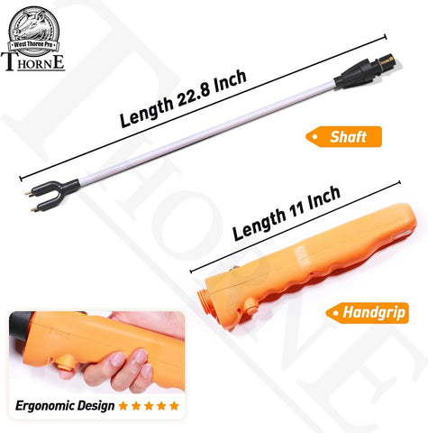 Livestock Prod, Waterproof Cattle Prod Stick with LED Light, Livestock Prod for Modern Livestock Management(33.8in)