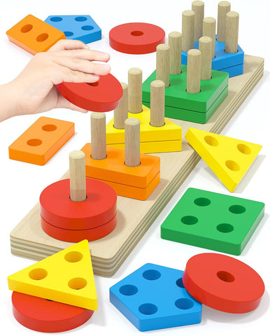 Montessori Sensory Toys for 1 2 Year Old Boy Girl Gifts, Puzzle for Toddler