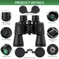 20x50 High Powered Binoculars for Adults, Waterproof Compact Binoculars with Low Light Vision for Bird Watching Hunting Football Games Travel Stargazing Cruise with Carrying Bag