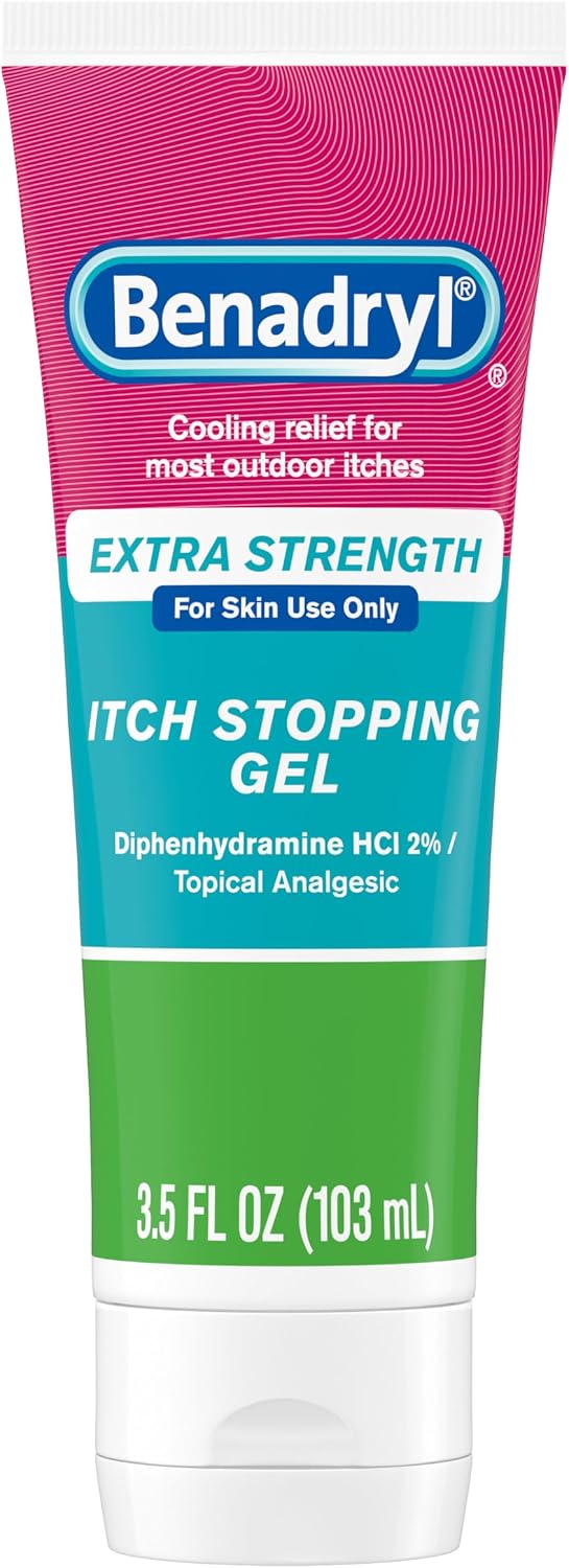 Benadryl Itch Relief Gel Extra Strength, 2% Diphenhydramine HCl, 3.5 fl. Oz