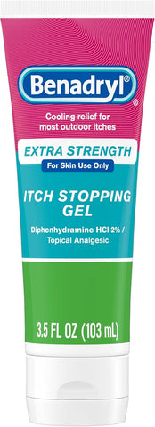 Benadryl Itch Relief Gel Extra Strength, 2% Diphenhydramine HCl, 3.5 fl. Oz