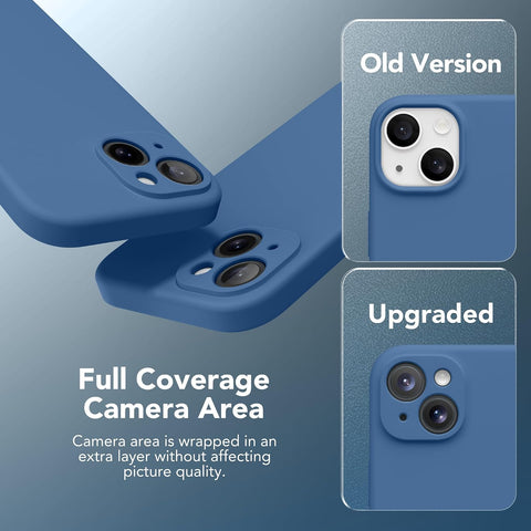 Magnetic for iPhone 14 Case Silicone Lake Blue