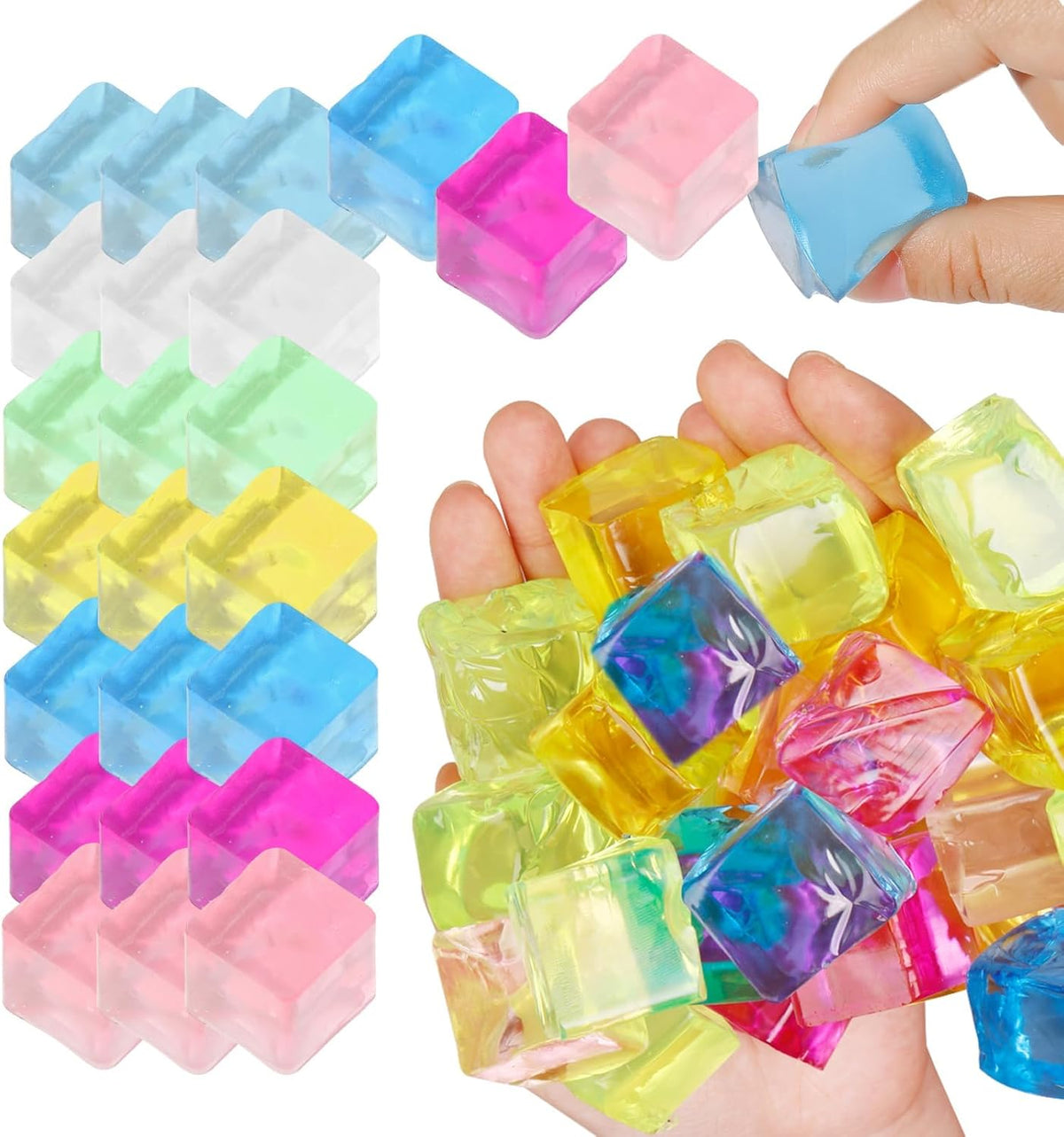 Sensory Toys 24 Pcs Squishy Fidget Stress for Adults Kids Anxiety Stress Relief Hand Therapy Sensory Squishy Ball Classroom Prize Box Toys