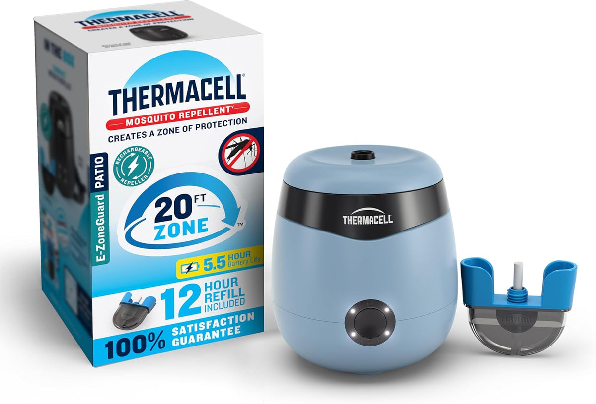 Thermacell E-ZoneGuard Patio Rechargeable Mosquito Repellent, 5.5-Hr Bat