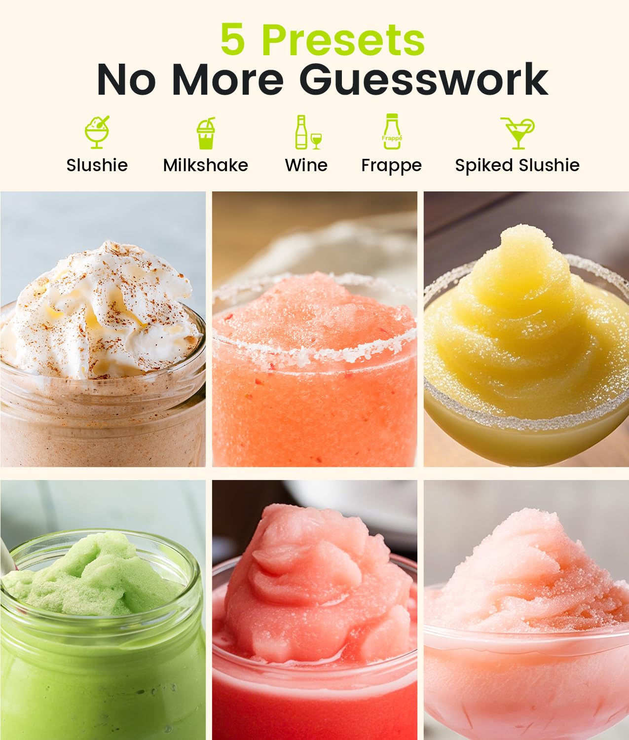 CyberChill Slushie Machine, Slushy Machine for Home with LED Display - 5 Preset Programs & 24H Delay Start&Freshness, No Ice Needed Frozen Drink Maker for Frozen Margaritas, Frappés & Ice Cream