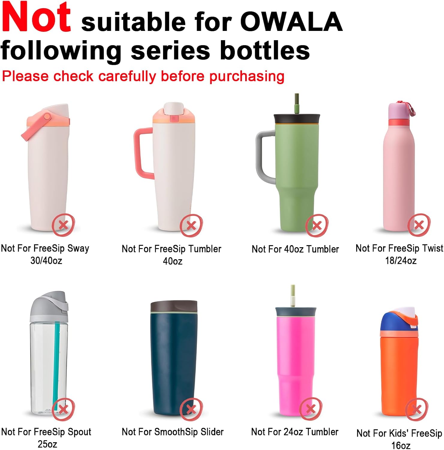 2PCS Silicone Water Bottle Boot for Owala 24oz 32oz 40oz, Anti-Slip Protective Sleeve Bottom Bumper Protector for FreeSip, Twist, and Flip Stainless Steel Water Bottles