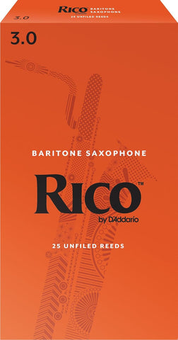 D’Addario Woodwinds - Rico Baritone Sax Reeds - RLA0320 - Strength 2.0, 3-Pack