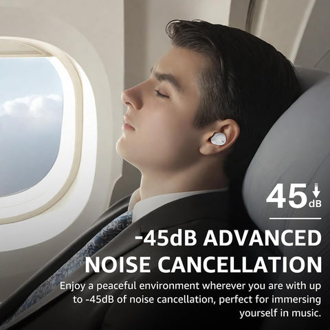 TOZO NC9 Hybrid Active Noise Cancelling Wireless Earbuds, 60H, LED Display